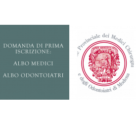 Domanda di prima iscrizione ALBO MEDICI e ALBO ODONTOIATRI